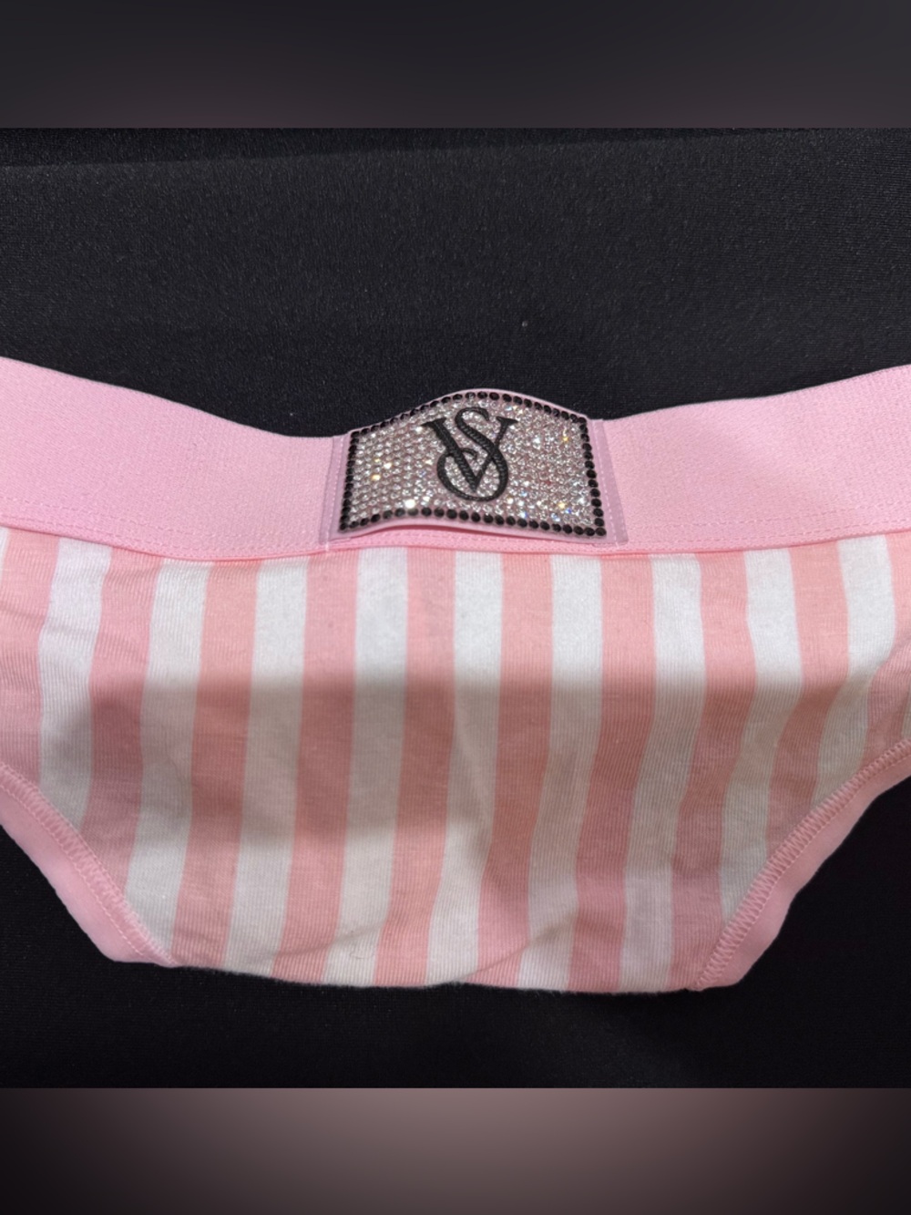 Victoria's Secret Pink & White Striped Bralette with Logo Patch - Picture 7 of 8